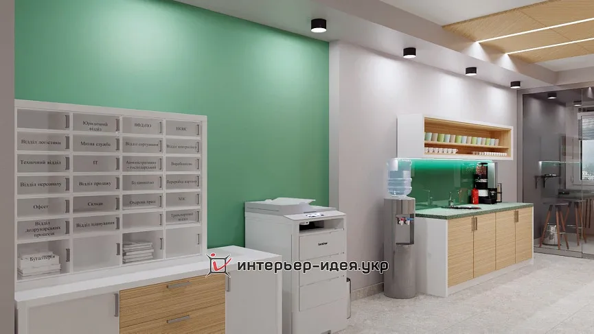 Современный функциональный буфет с курилкой для «Графия Украина»
