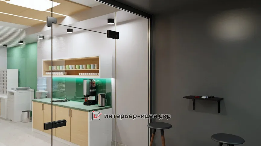 Современный функциональный буфет с курилкой для «Графия Украина»