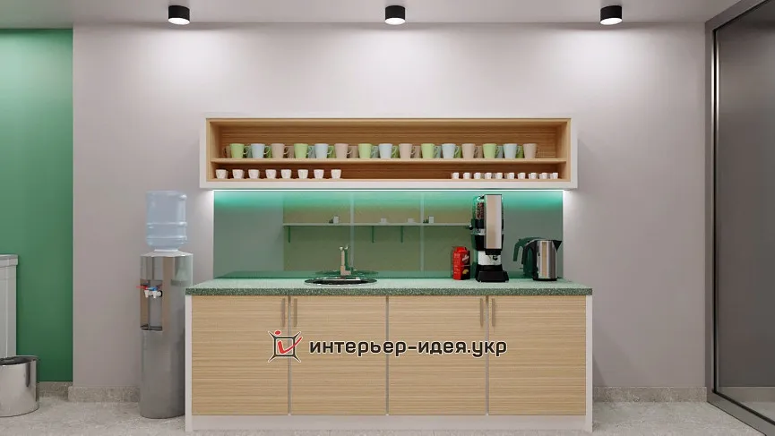 Современный функциональный буфет с курилкой для «Графия Украина»