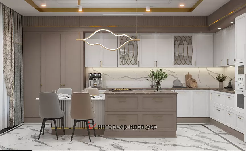 Кухня в классическом стиле 22 м.кв