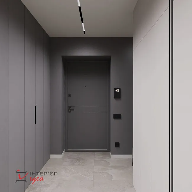 Прихожая 13,5 м2 в стиле своевременный минимализм